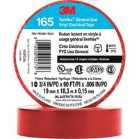 Temflex™ General Use Vinyl Electrical Tape 165, 19 mm (3/4") x 18 M (60'), Red, 6 mils XI867 | Meunier Outillage Industriel