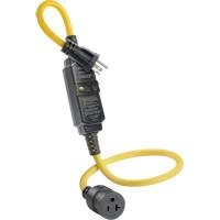 GFCI Cord Set with Automatic Reset, 120 V, 20 A, 3' Cord Meunier Outillage Industriel
