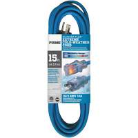 Glacier Flex&reg; Extreme Cold Weather Extension Cord, Outdoor, SJTW, 16/3 AWG, 13 A, 15' Meunier Outillage Industriel
