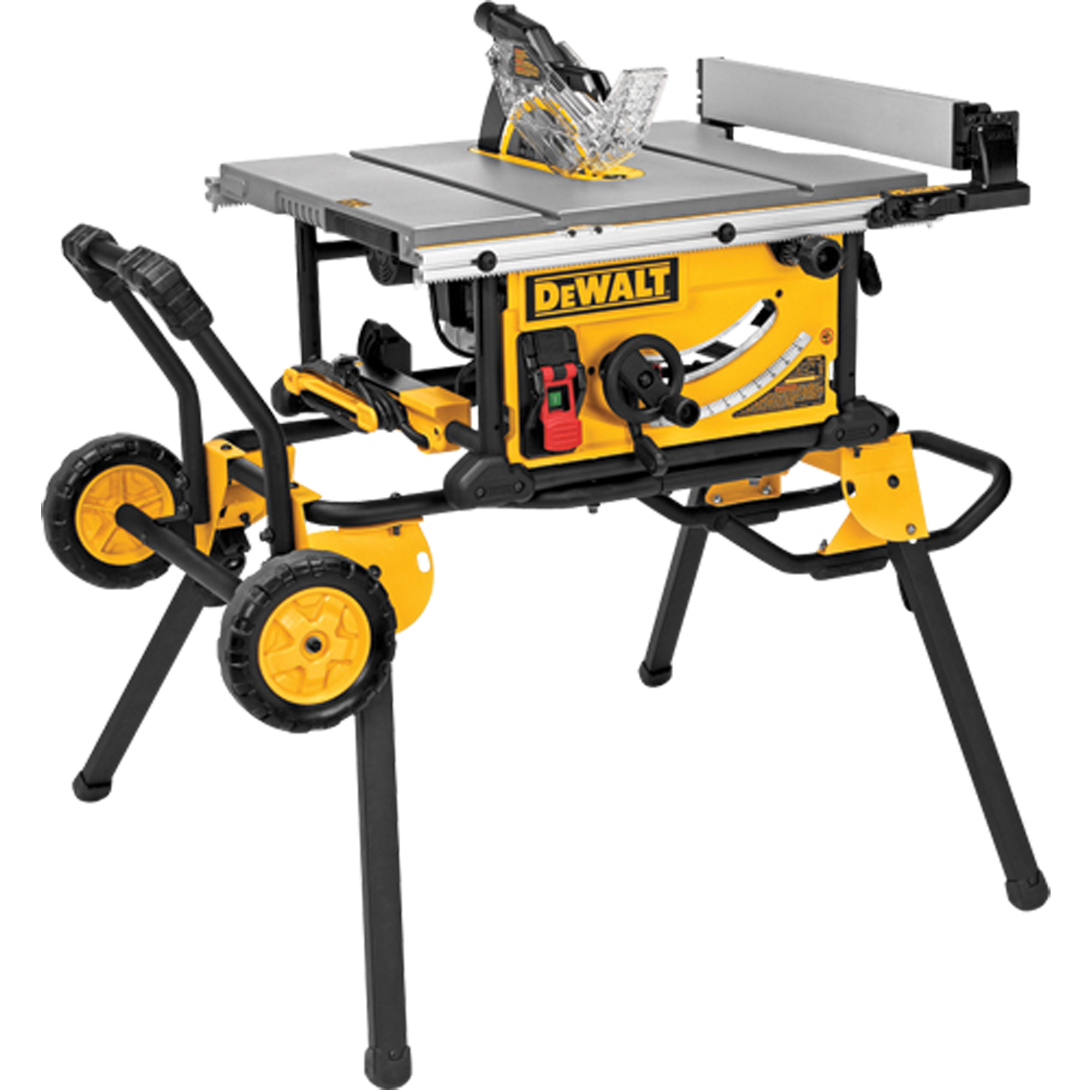 Dewalt Jobsite Table Saw With Rolling Stand, 15 A, 4800 RPM Meunier